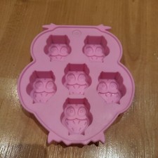 Owl Shape Rubber Ice Maker Pink
