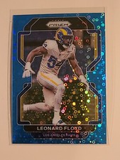 2021 Panini Prizm No Huddle Aqua Light Blue Prizm /79 Leonard Floyd #70 Rams!!!!