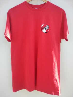 Rot Coca Cola Zero Sugar Logo T-Shirt Tee Medium M UEFA Euro 2024 100% Baumwolle