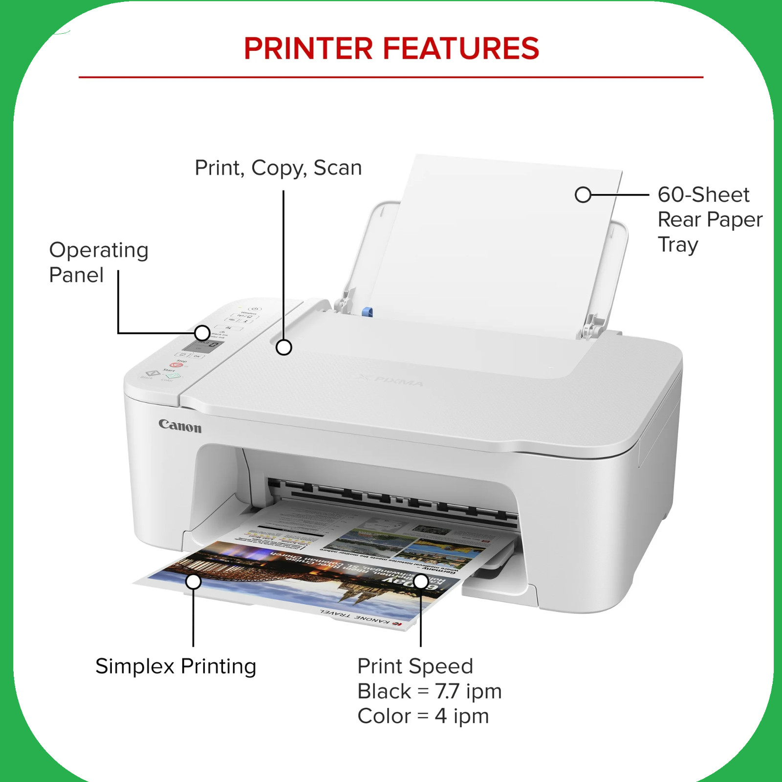 New Canon TS3720/3722 (3620) Wireless All In One Printer-USB Photo-Home Business