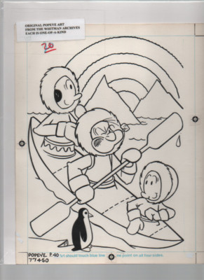 Original Popeye Art from the Whitman Archives, One of a Kind.