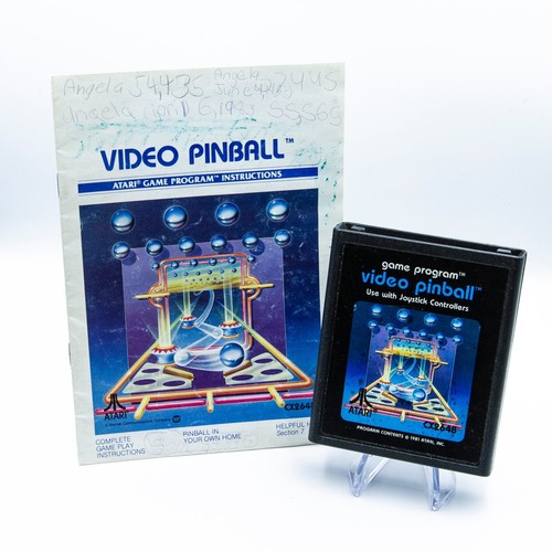 Video Pinball Atari 2600 | Cartridge & Manual Only | Tested & Working
