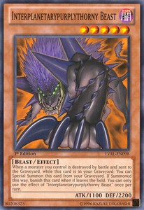 Interplanetarypurplythorny Beast - LVAL-EN098 - Common - 1st Edition x3 - Near M