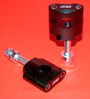 Pontet standard 22,2mm noir Styx avec serrage renforcé anti-vibrations