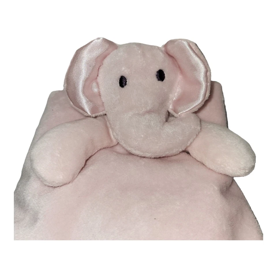 Vitamins Baby Peluche Lovey Rosa Elefante Manta de Seguridad Borde Satinado 2011 13" Foto 3 de 4