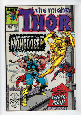 Thor # 391 Spider-Man app 1st Eric Masterson AKA Thunderstrike Marvel (1988) VF
