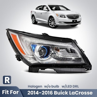 Headlight for 2014-2016 Buick LaCrosse Halogen LED DRL Projector Right Side