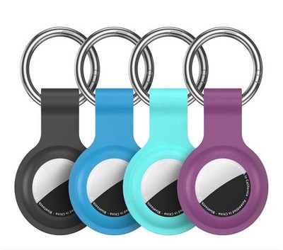 Airtag Keychain Holder   4 Pack Airtag Holder Keychain, Secure Apple Airtag Case