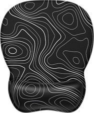 Ergonomic Mouse Pad with Gel Wrist Rest, Smooth Wrist Support Surface, Non-Slip