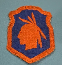 Orange Variant 98th Infantry Division Patch-Cut Edge-Snow Back-WW-II-NO GLOW*