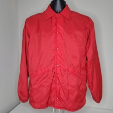 VTG 1978 Pla-Jac By Dunbrooke Mens Satin Red Jacket Space Shuttle Graphic Small