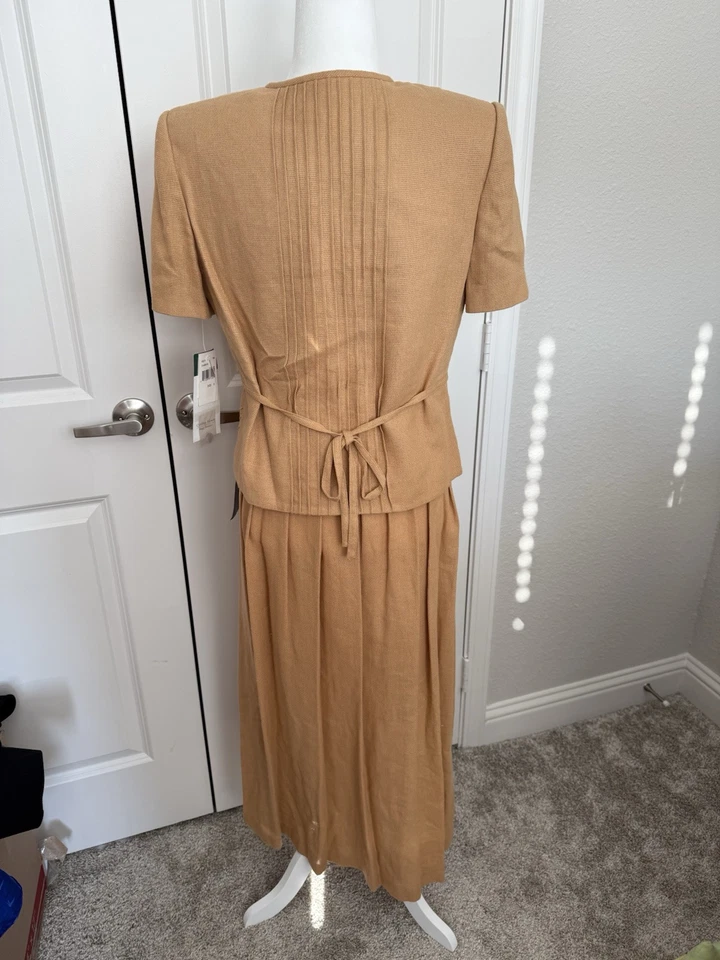 NWT Cynthia Howie Maggy Boutique Linen Suit Dress Women Size 8 Skirt Retail $144 - Image 3 of 4