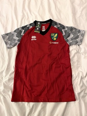Errea FC Norwich Soccer Jersey Shirt Kit Red BNWT