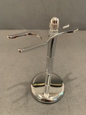 Chrome Safety Shaving Razor  Brush Stand Only 6"