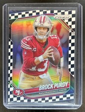 2025 Panini Prizm Brock Purdy Black & White Checker #255 49ers