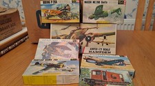 Vintage REVELL AIRCRAFT MODEL KITS. 6 AIRCRAFT KITS AND BRAKE VAN