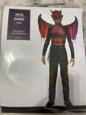 Devil Monster Demon Red Black Suit Yourself Fancy Dress Halloween Child Costume