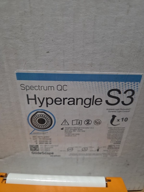 Lot of  40-UNITS HYPERANGLE S3 0270-1083 SPECTRUM QC GLIDESCOPE 8/2027 DATE