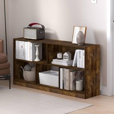 Long Short Bookshelf Narrow For Small Spaces Shelving Organizer Low Shelf 5 Wide