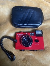 Vintage Classic Retro Konica Pop Red Point and Shoot 36mm Film Camera