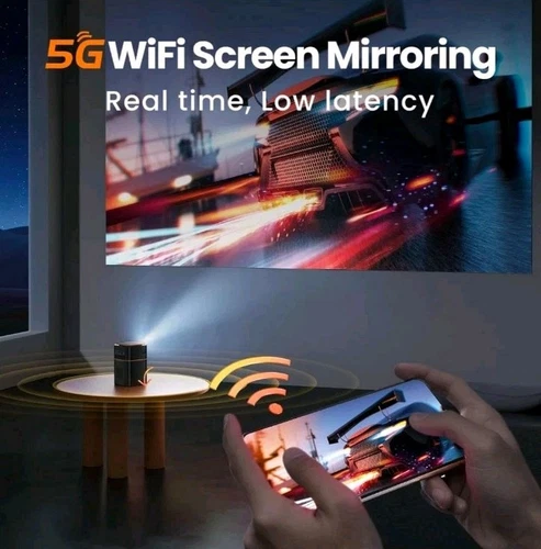 Mini Projector, 5G WiFi 6 Bluetooth Short Throw Projector, HD 1080P DLP Porta... - Picture 7 of 13