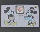 Mickey & Minnie Mouse Love Heart Valentines 1 Gram Silver .999 Bar in Card /3200