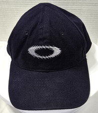 Oakley Fitted Baseball Hat Cap MED. Blue 6 panel- No button on top- Made in USA