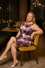 NWT ASOS DRESS SCUBA FLORAL STRETCH SHEATH PINK PURPLE  SZ 14 TALL