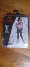 Cruella Costume Child Medium 8-10 Estella - Romper/Wrist Cuffs/Footless Tights