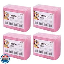 OneMed 500 PCS 13"x18" Disposable Dental Bibs 3 Ply Waterproof Pi