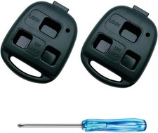 Replacement Keyless Entry Remote Key Fob Case Cover for ES300 ES330 2 Black