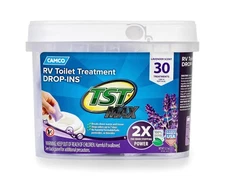 Camco 41553 TST MAX RV Toilet Treatment Drop-Ins Lavender 30 Pack