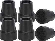 Walking Cane Tips 1", 6Pcs Heavy Duty 1 Inch Crutch Tips -Replacement Rubber Leg