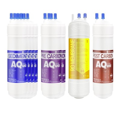 1-year set FilterTech water purifier filter compatible [9inch]