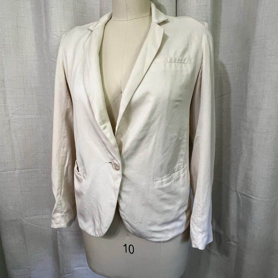 Blazer Cartonnier Anthropologie crema ca 32054 talla 4 Hecho en EE. UU. Foto 2 de 4