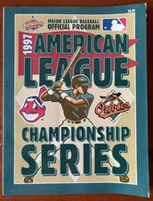 Vintage 1997 American League Championship Series Program Cleveland vs Baltimore 