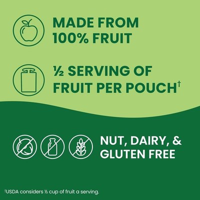 Applesauce and Fruit Puree Variety Pack, Apple, Peach & Gimme Five!, 3.2 oz (...