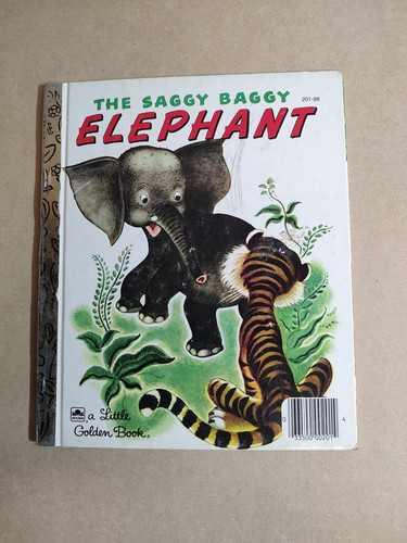 A Little Golden Book - The Saggy Baggy Elephant - 1974 Light Crayon In Covers - Picture 1 of 5