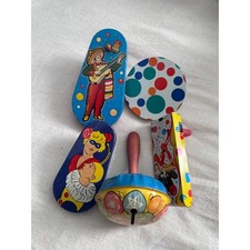 Vintage Tin Noise Makers KIRCHHOF Life of the Party Circus Toy Clapper