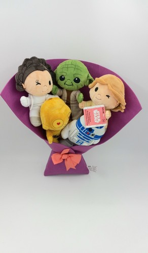 STAR WARS Yoda Luke Leia R2-D2 C-3PO 16" Valentine's Plush Bouquet - Picture 1 of 9