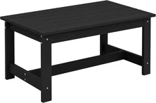 HDPE Outdoor Coffee Table, All-Weather Patio Coffee Table, Rectangle Adirondack 