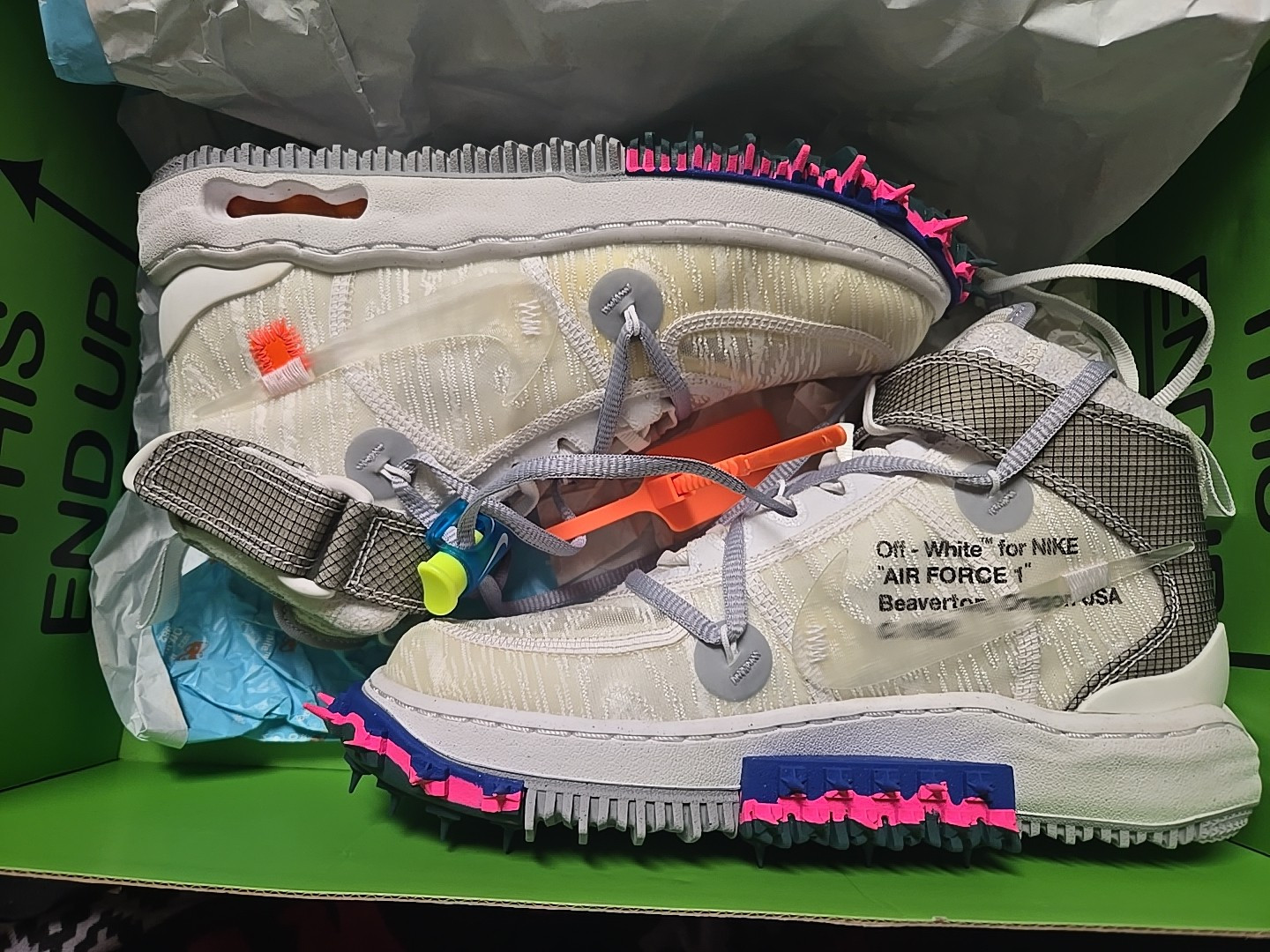 OFF WHITE X NIKE Nike Off White x Air Force 1 Mid White nuove con scatola