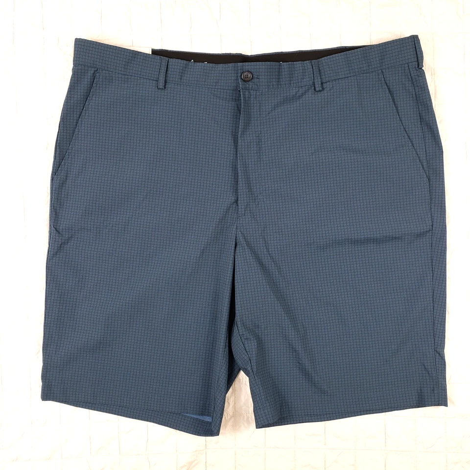 NUEVO Greg Norman Hombres Talla 40 Ultimate Viaje Corto Azul Cuadros 4 Vías Elastizado Absorbente Foto 2 de 4