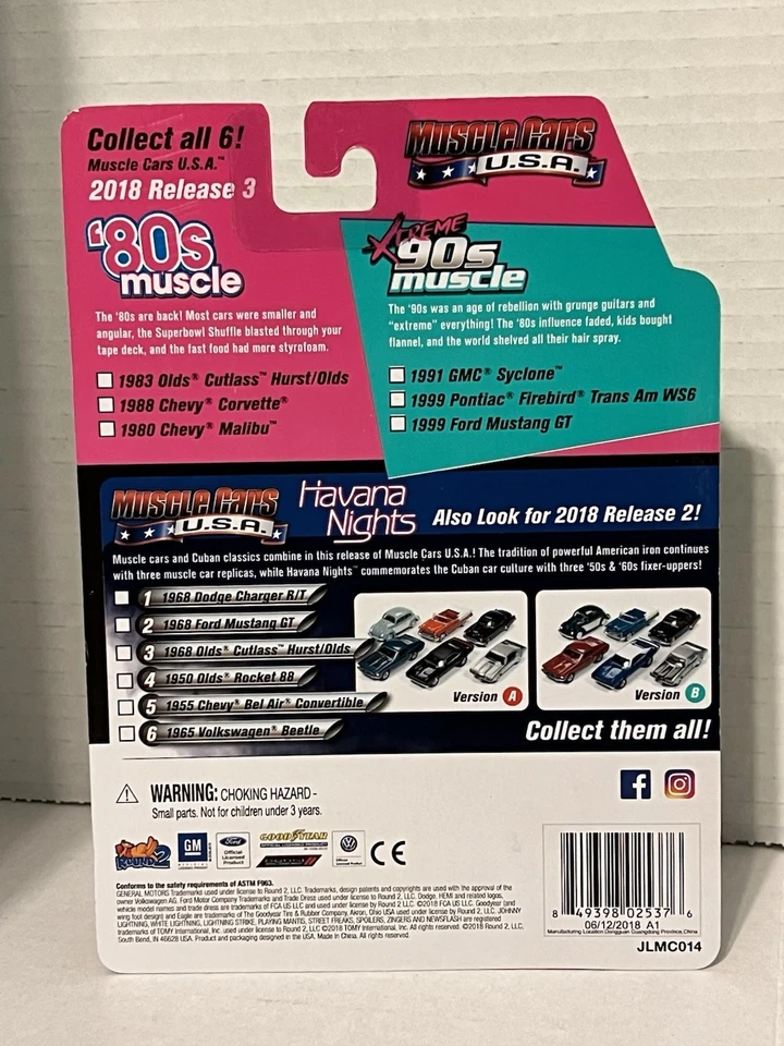 Ford Mustang GT 1999 Johnny Lightning cupé plateado Xtreme años 90 Muscle Cars nuevo en paquete Foto 4 de 4