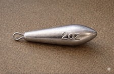 2 oz  In Line Long Casting Bullet Weight/Sinkers. Lot of 100 PCS