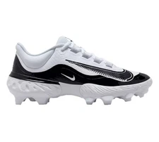 NIKE ALPHA HUARACHE ELITE 4 LOW MCS BASEBALL CLEATS WHITE Size 10.5 [FD6255-101]