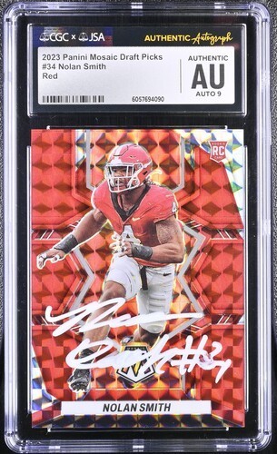 2023 Panini Nolan Smith Mosaic Draft Picks Red CGC - Bild 1 von 2