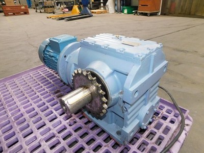 GUOMAO GS87-Y3-4P-180-M1-B-ZPIEC RIGHT ANGLE HELICAL WORM GEAR REDUCER 180 RATIO