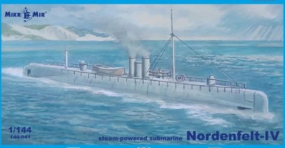 1/144 MikroMir 144-041 NORDENFELT IV steam-powered submarine Plastic model kit
