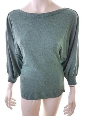 MONSOON Damen Pullover Gr. S Türkis Viskose Leichter Strick 3/4 Ärmel Einfarbig